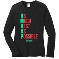 As Much Rest As Possible Amrap Funny Fit2serve Ladies Long Sleeve Shirt