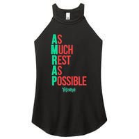 As Much Rest As Possible Amrap Funny Fit2serve Women's Perfect Tri Rocker Tank