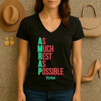 As Much Rest As Possible Amrap Funny Fit2serve Women's V-Neck T-Shirt