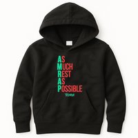 As Much Rest As Possible Amrap Funny Fit2serve Kids Hoodie