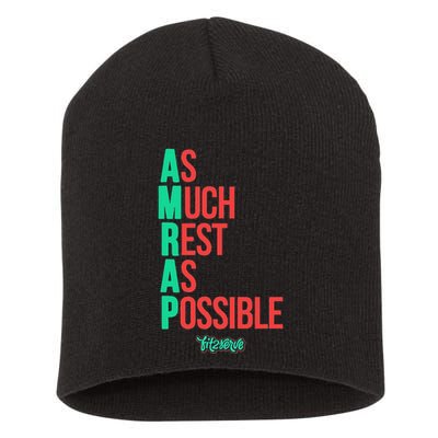 As Much Rest As Possible Amrap Funny Fit2serve Short Acrylic Beanie