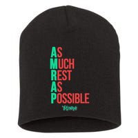 As Much Rest As Possible Amrap Funny Fit2serve Short Acrylic Beanie