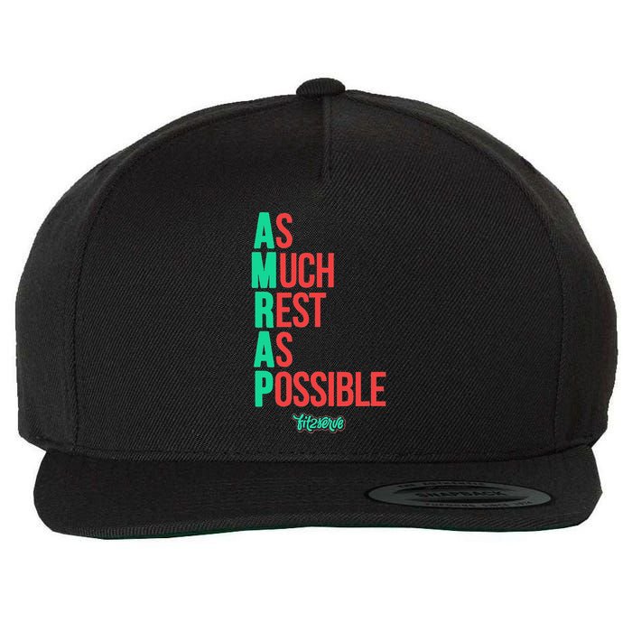 As Much Rest As Possible Amrap Funny Fit2serve Wool Snapback Cap