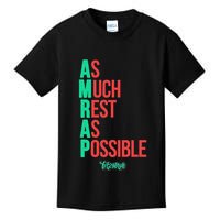As Much Rest As Possible Amrap Funny Fit2serve Kids T-Shirt