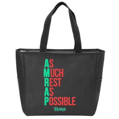 As Much Rest As Possible Amrap Funny Fit2serve Zip Tote Bag