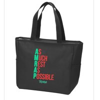 As Much Rest As Possible Amrap Funny Fit2serve Zip Tote Bag
