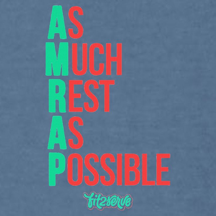 As Much Rest As Possible Amrap Funny Fit2serve Garment-Dyed Sweatshirt