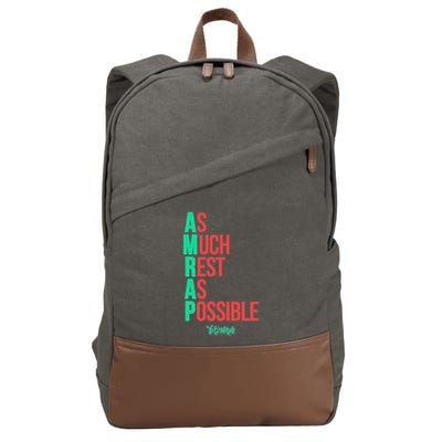 As Much Rest As Possible Amrap Funny Fit2serve Cotton Canvas Backpack