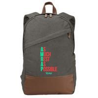 As Much Rest As Possible Amrap Funny Fit2serve Cotton Canvas Backpack