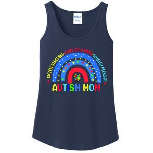 Autism Mom Rainbow Totally Blessed Awareness Love Puzzle Ladies Essential Tank