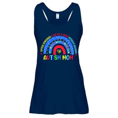 Autism Mom Rainbow Totally Blessed Awareness Love Puzzle Ladies Essential Flowy Tank
