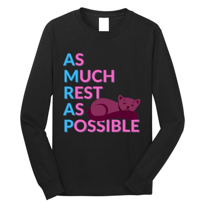 As Much Rest As Possible Funny Kitty Long Sleeve Shirt