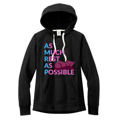 As Much Rest As Possible Funny Kitty Women's Fleece Hoodie