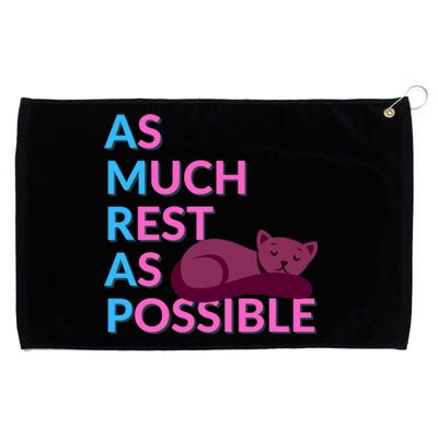 As Much Rest As Possible Funny Kitty Grommeted Golf Towel