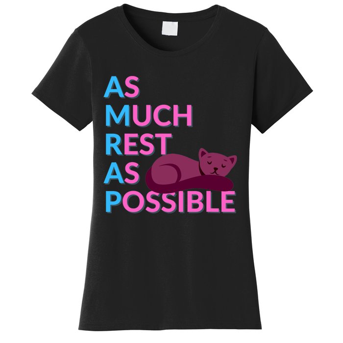 As Much Rest As Possible Funny Kitty Women's T-Shirt