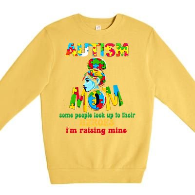 Autism Mom Raising Hero Gift Premium Crewneck Sweatshirt