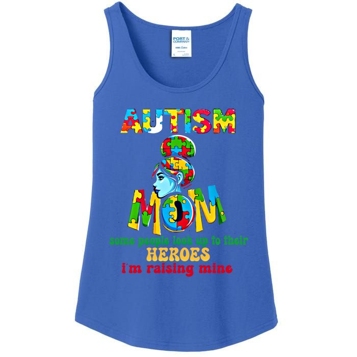 Autism Mom Raising Hero Gift Ladies Essential Tank