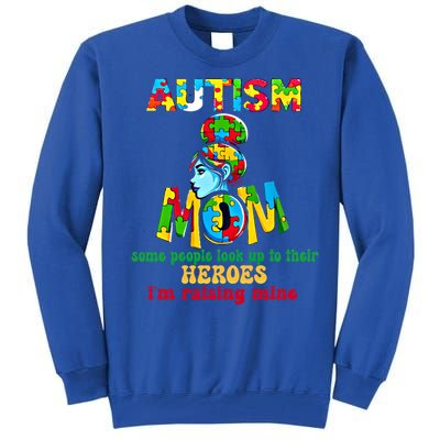 Autism Mom Raising Hero Gift Tall Sweatshirt