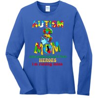 Autism Mom Raising Hero Gift Ladies Long Sleeve Shirt