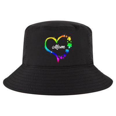 Autism Mom Rainbow Heart Cool Comfort Performance Bucket Hat