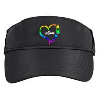 Autism Mom Rainbow Heart Adult Drive Performance Visor