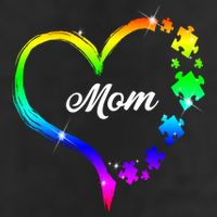 Autism Mom Rainbow Heart Adult Drive Performance Visor