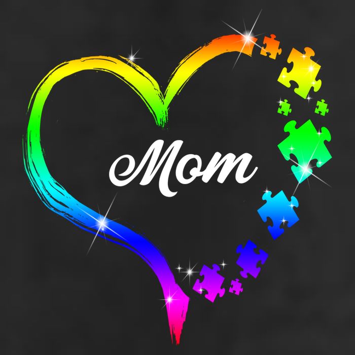 Autism Mom Rainbow Heart Adult Drive Performance Visor