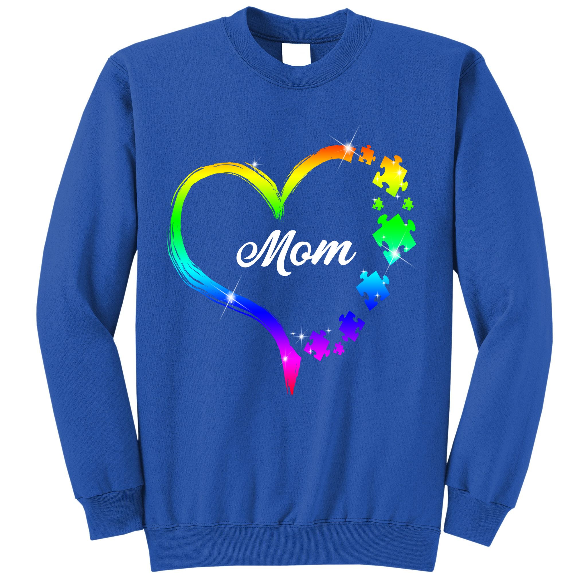 Autism Mom Rainbow Heart Sweatshirt