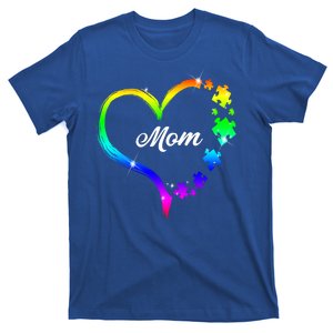 Autism Mom Rainbow Heart T-Shirt