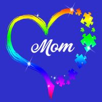 Autism Mom Rainbow Heart 16 in Basic Backpack