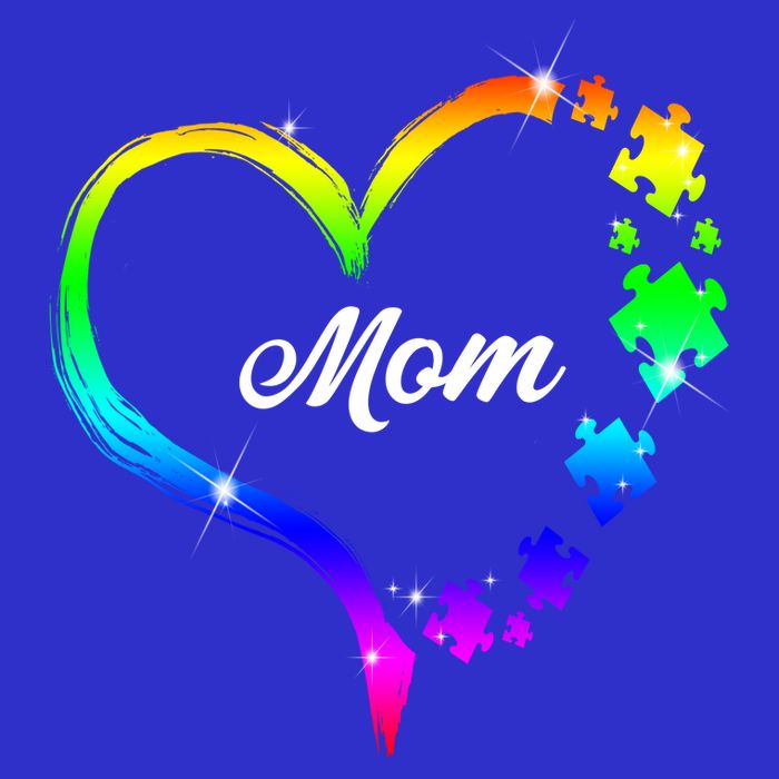 Autism Mom Rainbow Heart 16 in Basic Backpack