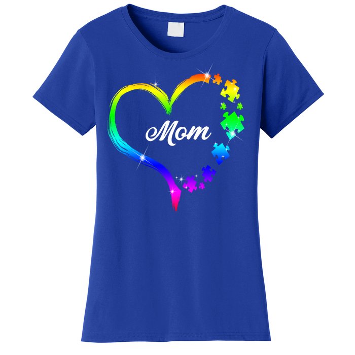 Autism Mom Rainbow Heart Women's T-Shirt