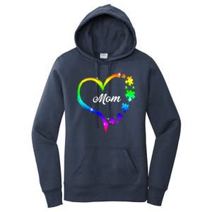 Autism Mom Rainbow Heart Women's Pullover Hoodie