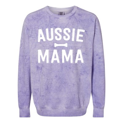 Aussie Mama Red Merle Australian Shepherd Farm Dog Mom Cute Gift Colorblast Crewneck Sweatshirt