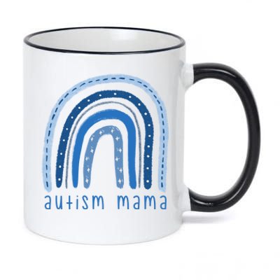 Autism Mama Rainbow Awareness 11oz Black Color Changing Mug