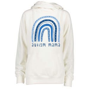 Autism Mama Rainbow Awareness Womens Funnel Neck Pullover Hood