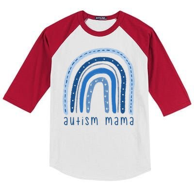 Autism Mama Rainbow Awareness Kids Colorblock Raglan Jersey