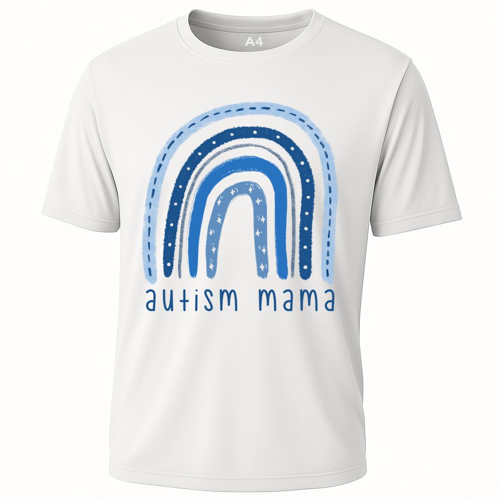 Autism Mama Rainbow Awareness Cooling Performance Crew T-Shirt