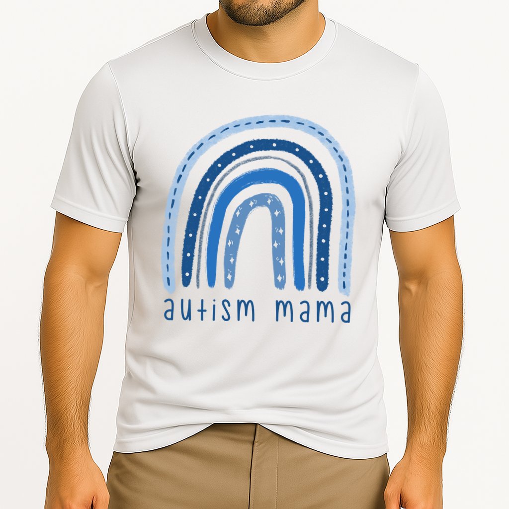 Autism Mama Rainbow Awareness Cooling Performance Crew T-Shirt