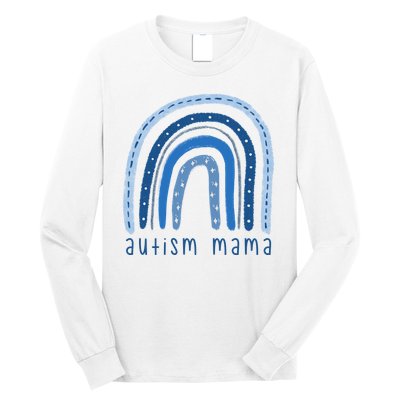 Autism Mama Rainbow Awareness Long Sleeve Shirt