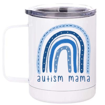 Autism Mama Rainbow Awareness 12 oz Stainless Steel Tumbler Cup