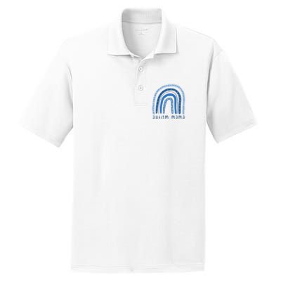 Autism Mama Rainbow Awareness PosiCharge RacerMesh Polo