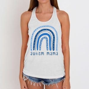 Autism Mama Rainbow Awareness Women's Knotted Racerback Tank