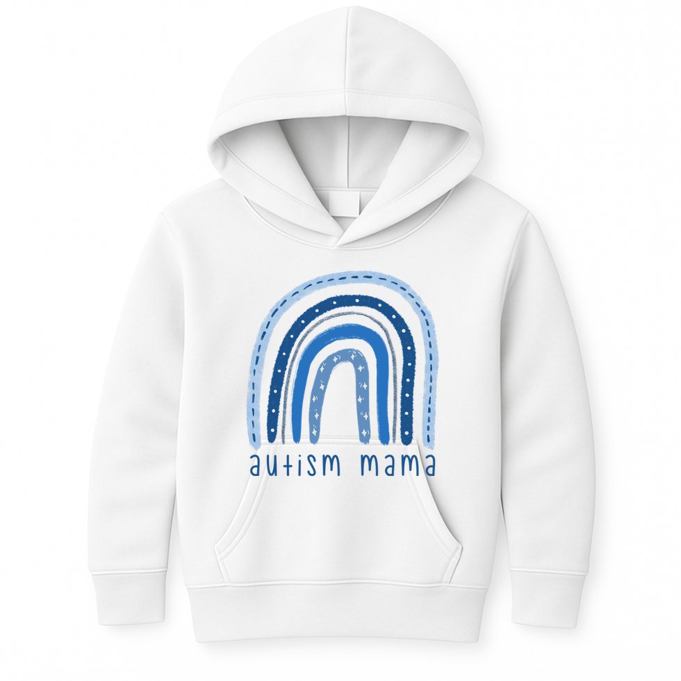 Autism Mama Rainbow Awareness Kids Hoodie