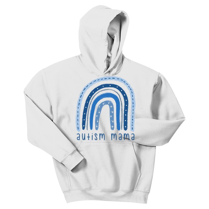 Autism Mama Rainbow Awareness Kids Hoodie