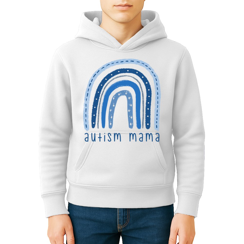 Autism Mama Rainbow Awareness Kids Hoodie
