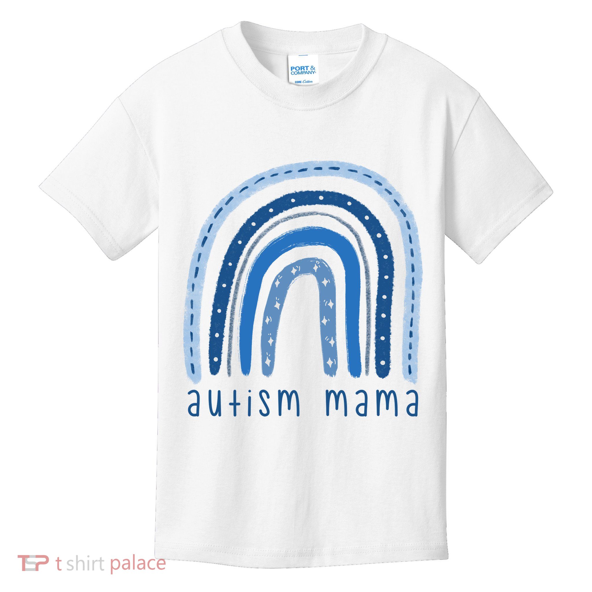 Autism Mama Rainbow Awareness Kids T-Shirt