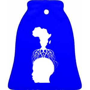 Africa Map Roots Afro African Continent Pride Funny Gift Ceramic Bell Ornament