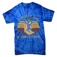 All My Rowdy Friends Are Comin' Over Tonight Retro Boots Hat Tie-Dye T-Shirt