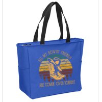 All My Rowdy Friends Are Comin' Over Tonight Retro Boots Hat Zip Tote Bag